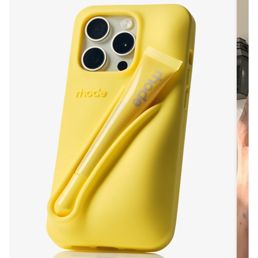 *SOLD* Rhode Skin Lemontini Phone Case with lemontini peptide lip tint 🍋